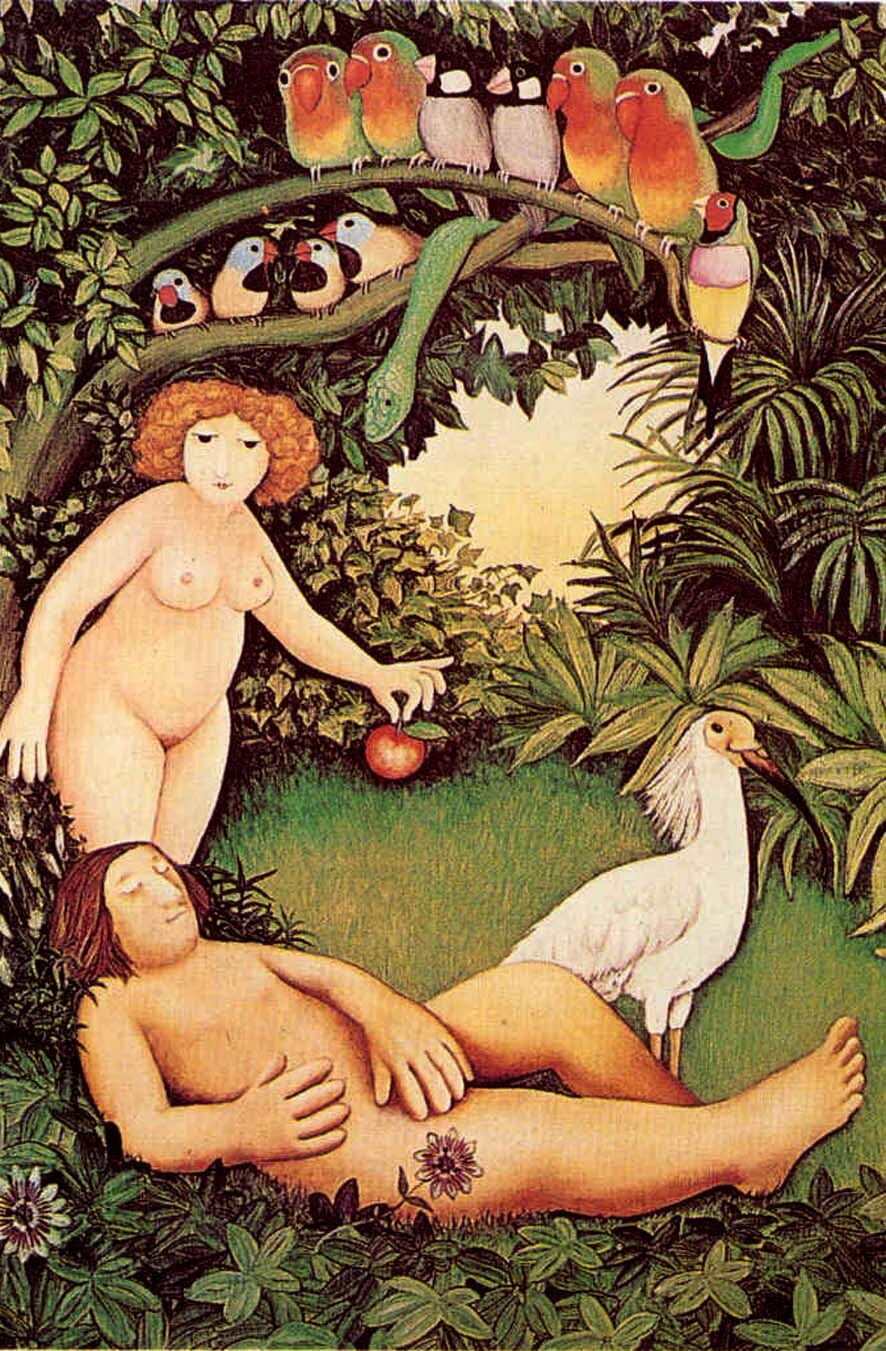 Adam And Eve by Beryl Cook